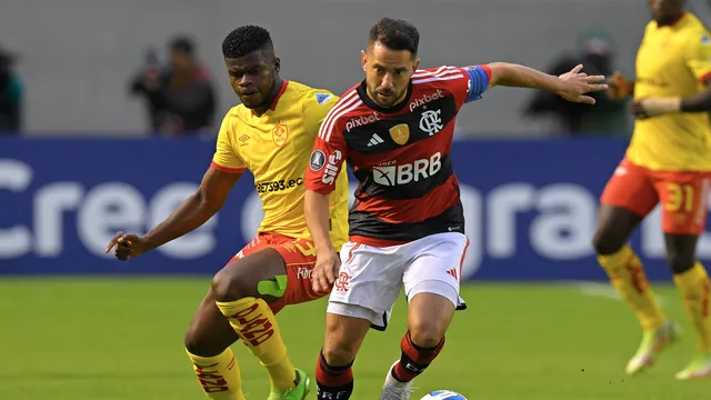 Primeira partida entre Aucas e Flamengo, no Equador. Foto: Staff Images/Conmebol