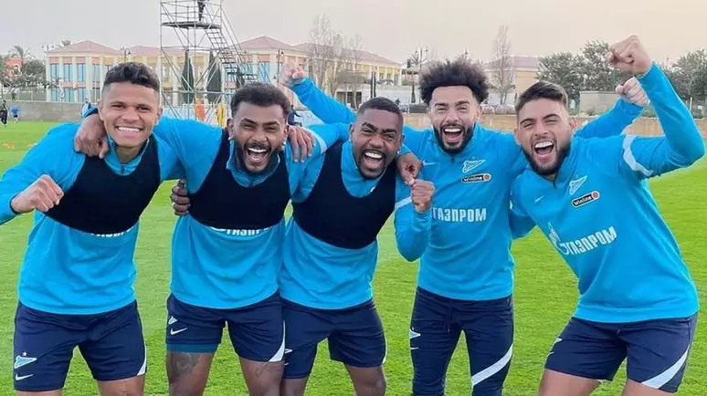 Jogadores Brasileiros do Zenit há 3 temporadas. Foto: Divulgação/ Zenit