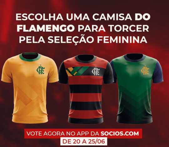 Novas camisas que serão comercializadas. Imagem: Divulgação/Flamengo