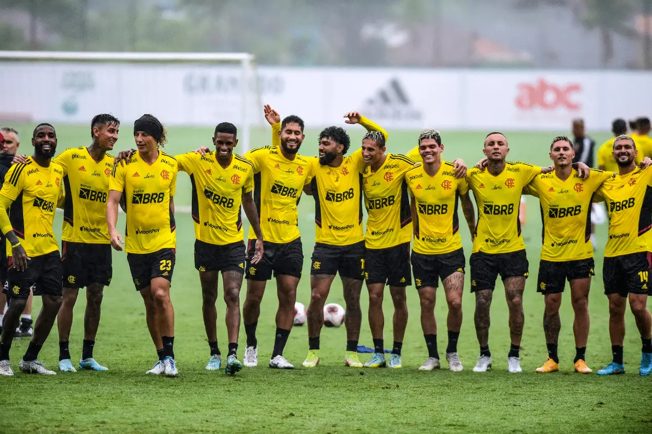 Flamengo is competing for first place in group A of the Libertadores. Photo: Marcelo Cortes / CRF