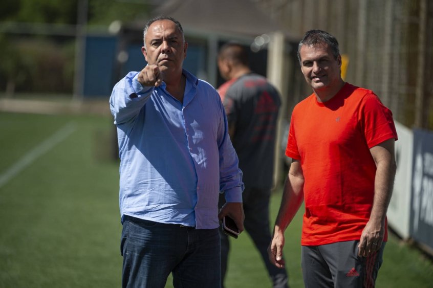 Dupla forte do futebol rubro-negro. Foto: Gilvan de Sousa/CRF