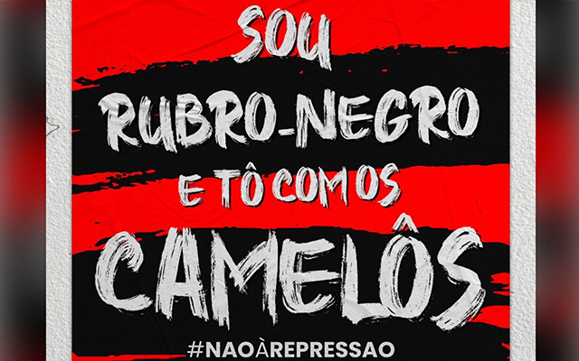 INTEGRANTES DE TORCIDA ORGANIZADA DO FLAMENGO PREPARAM PROTESTO EM APOIO A CAMELÔS