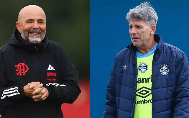 SAMPAOLI E RENATO GAÚCHO DUELAM PELA 6ª EM GRÊMIO X FLAMENGO