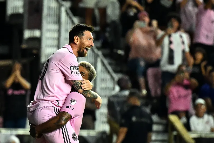 Messi in celebration of a goal! Photo: Inter Miami