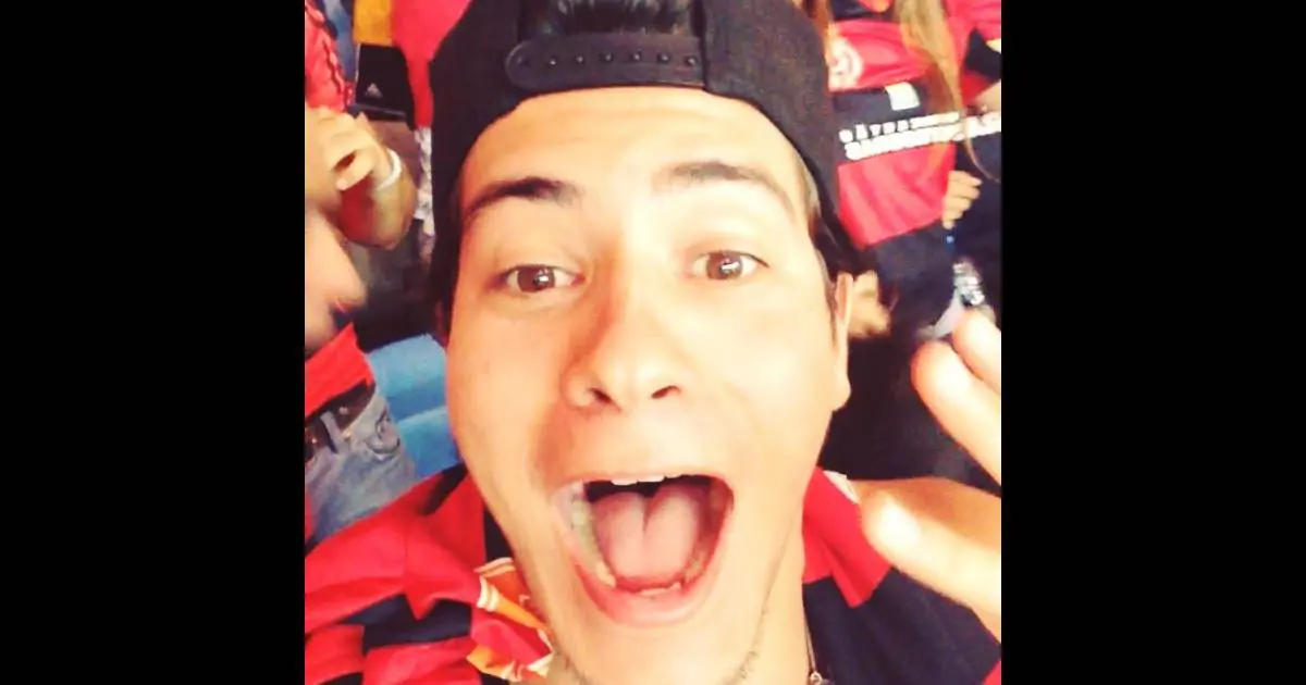 Arthuar Aguiar at Maracanã cheering for Flamengo. Photo: Playback/Instagram