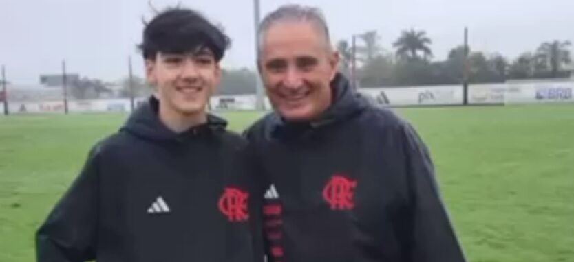 FILHO DE DIRIGENTE DO FLAMENGO POSTA FOTO COM TITE NO CT DO CLUBE