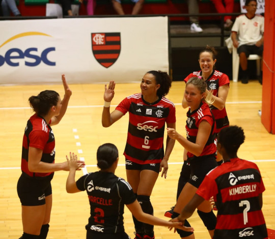 SESC RJ FLAMENGO VENCE MAIS UMA PELO VÔLEI FEMININO