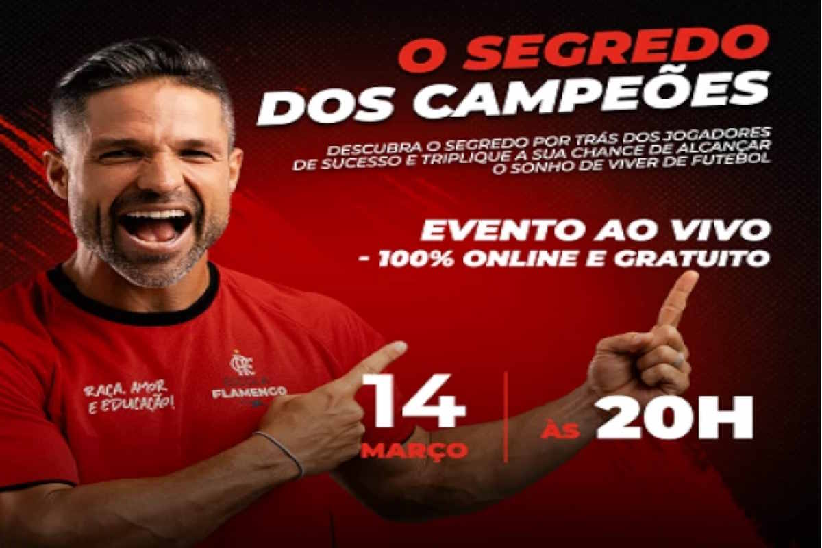 DIEGO RIBAS FARÁ PALESTRA GRATUITA ON-LINE PARA TODOS OS ALUNOS DAS ESCOLAS FLAMENGO