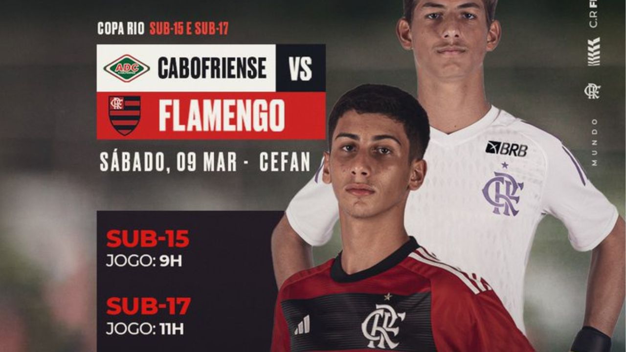 ASSISTA AO VIVO (COM IMAGENS) - FLAMENGO SUB-17 X CABOFRIENSE - COPA RIO