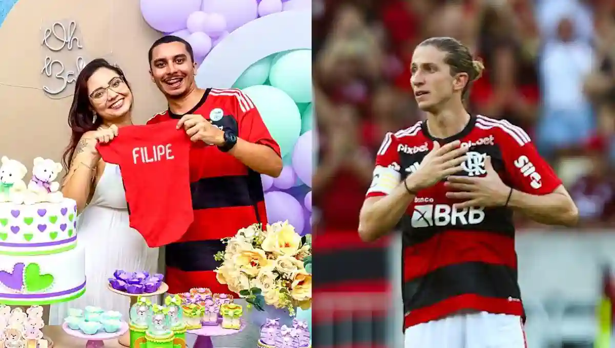 FILIPE LUÍS MANDA MENSAGEM PARA TORCEDORES DO FLAMENGO DEPOIS DE CHÁ REVELAÇÃO