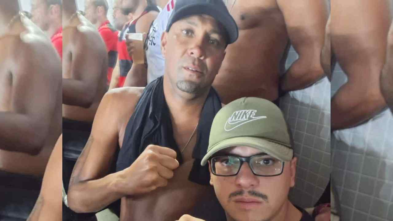 EXCLUSIVO: SOUZA 'CAVEIRÃO' MARCA PRESENÇA NO MEIO DA TORCIDA DO FLAMENGO CONTRA O VASCO