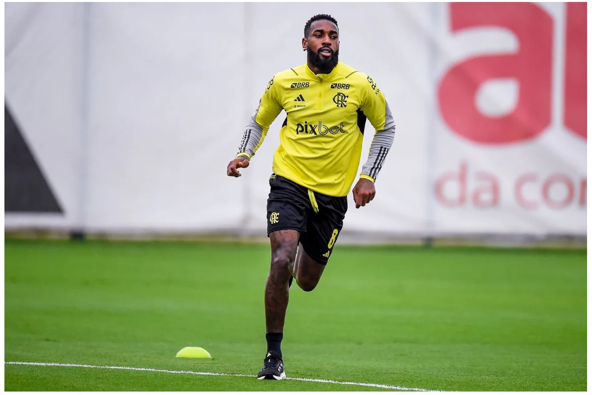 Gerson é poupado pela primeira vez após 4 mil minutos em campo pelo Flamengo