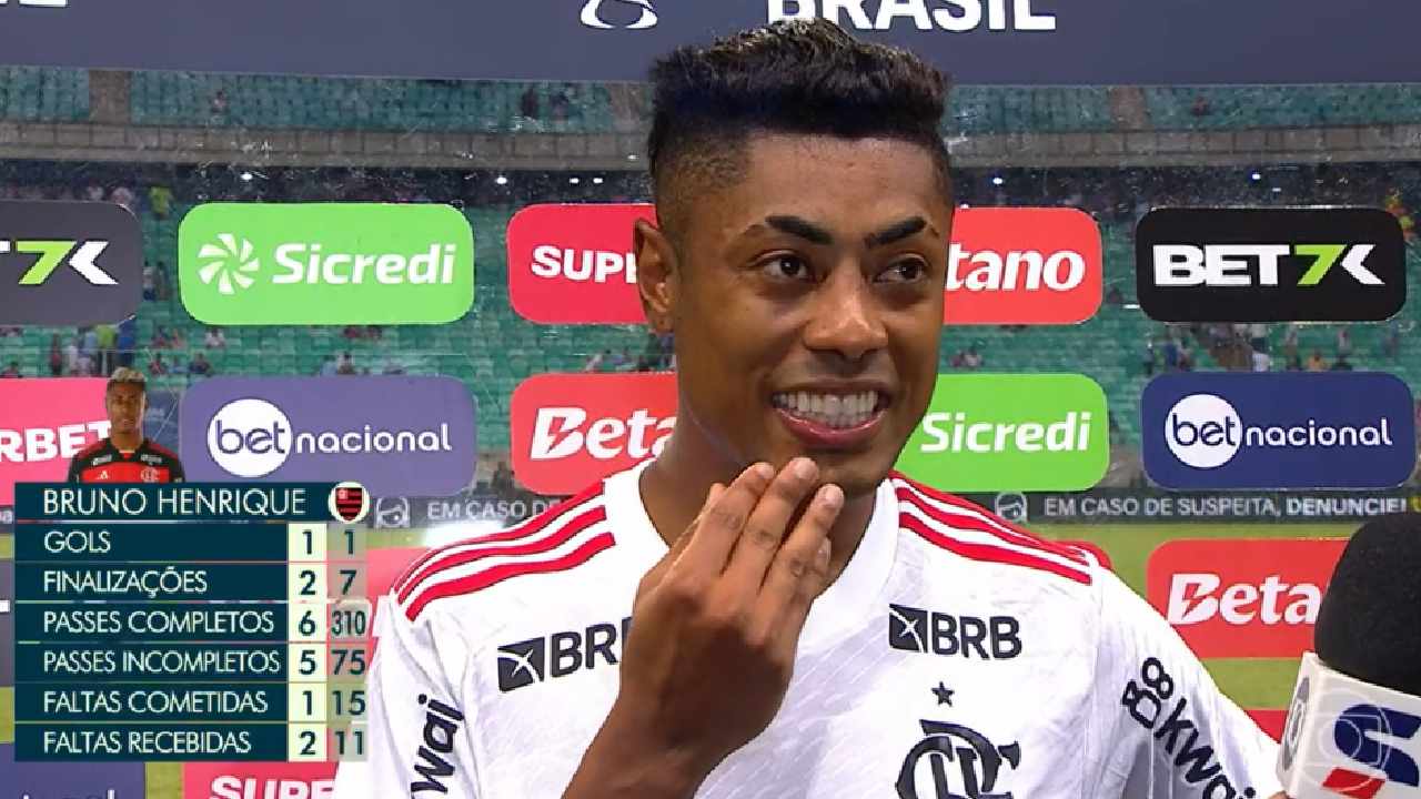 Bruno Henrique enaltece vitória do Flamengo: "Viemos para vencer"