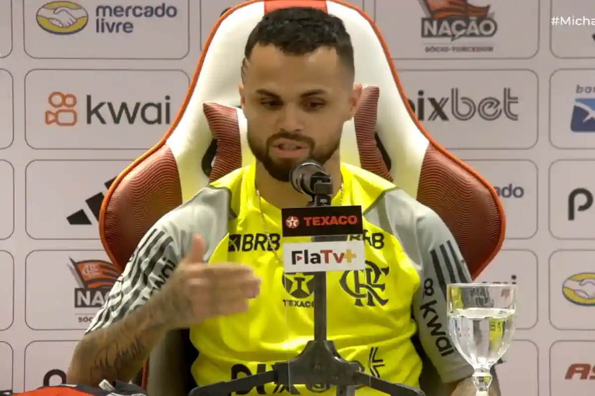 " Volto um pouco mais experiente e querendo contribuir um pouco com que aprendi lá", diz Michael em sua apresentação ao Flamengo