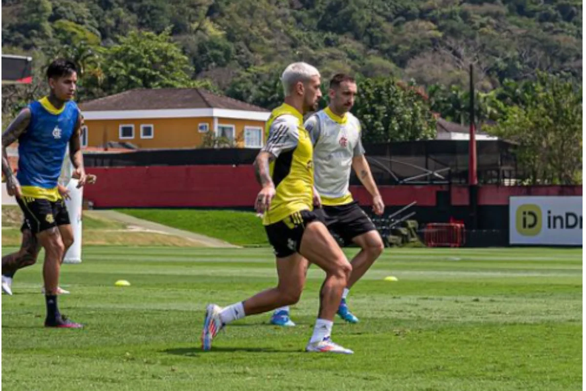 Treinamento do Flamengo- Titulares- Ninho do urubu