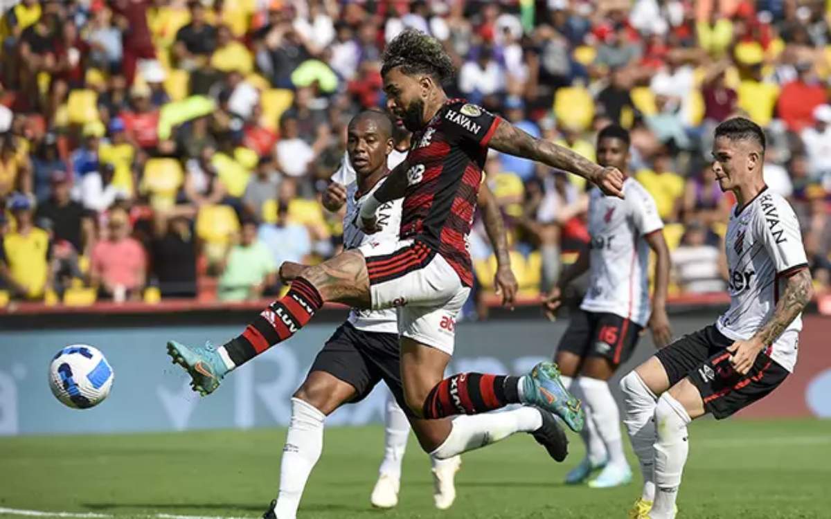 Gabigol tem excelentes números contra o Athletico-PR - Foto: Marcelo Cortes/Flamengo