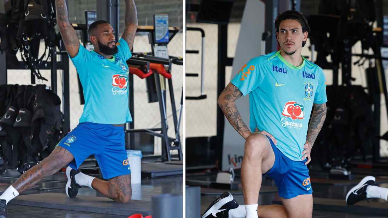 Após derrota para o Corinthians, Gerson e Pedro se apresentam a Seleção Brasileira