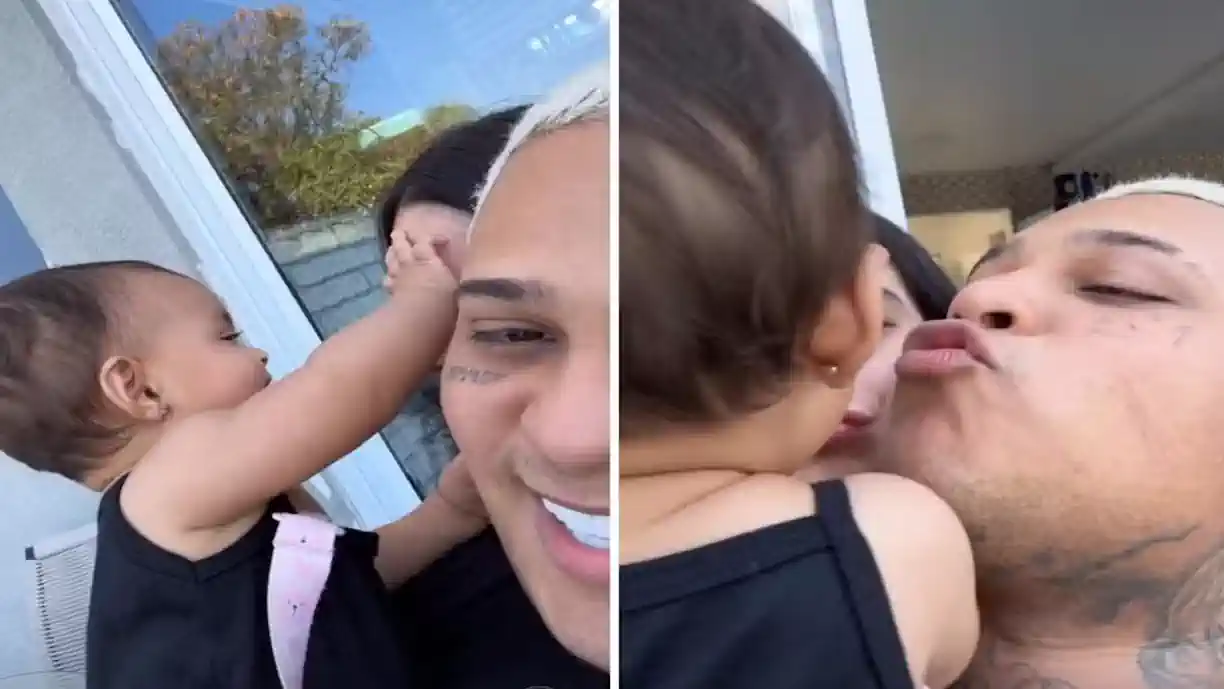 Mc Ryan reaparece nas redes sociais ao lado da namorada e filha após vídeo de agressão