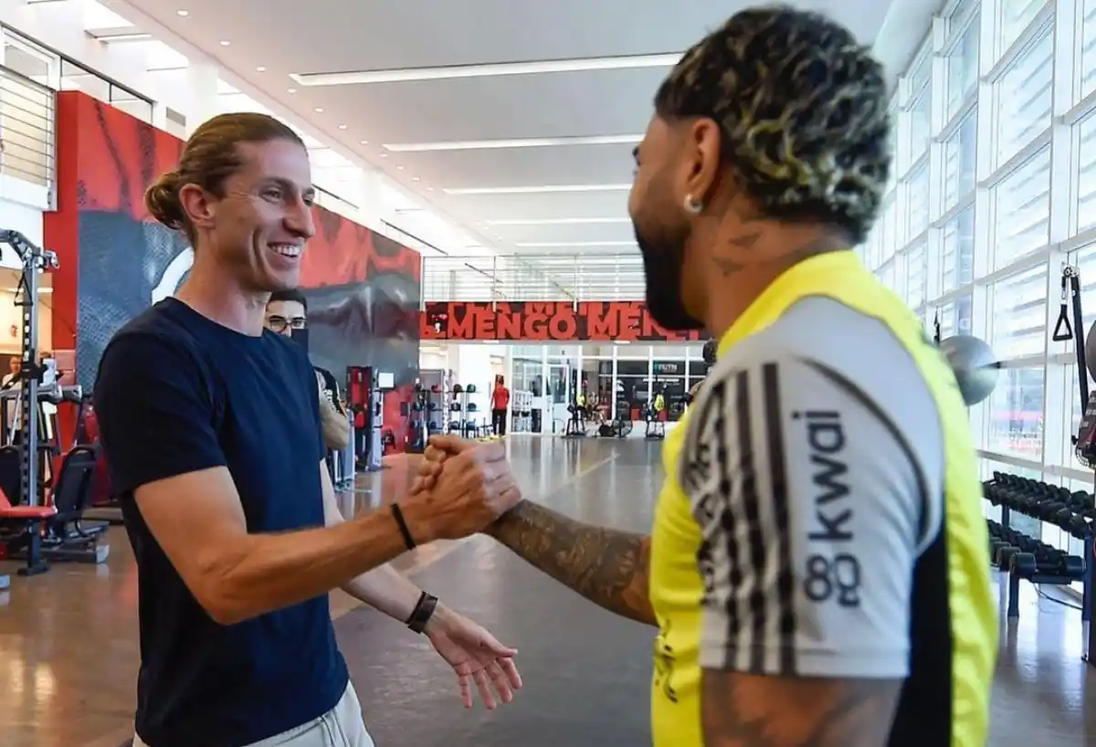 Filipe Luís quer recuperar Gabigol - Foto: Marcelo Cortes/Flamengo