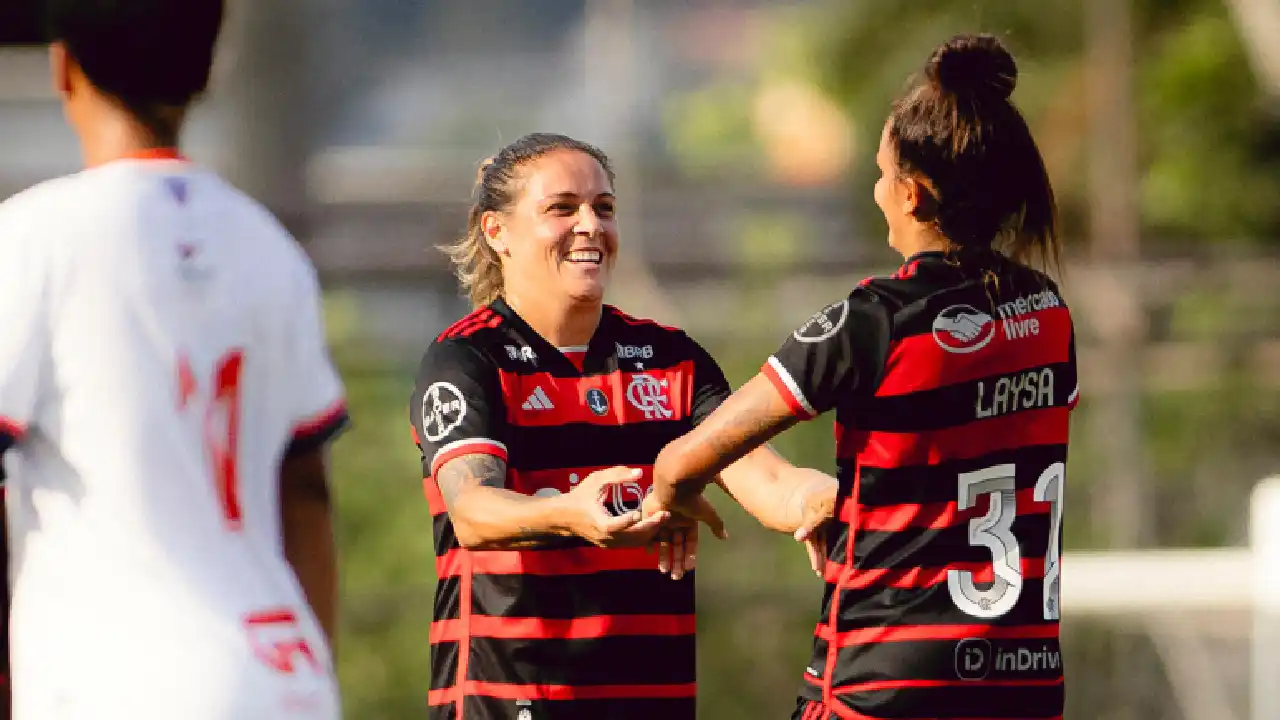 Flamengo feminino goleia Duque de Caxias e se prepara para clássico contra o Vasco