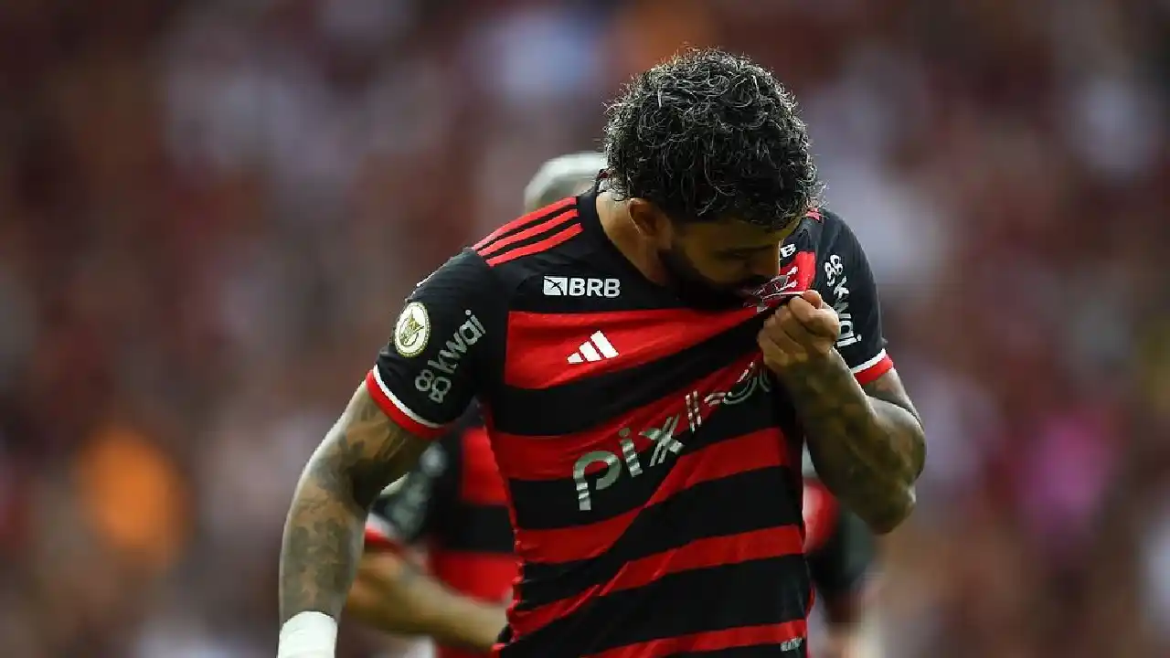 Gabigol comemora gol pelo Flamengo em vitória sobre o Juventude - Foto: Reprodução