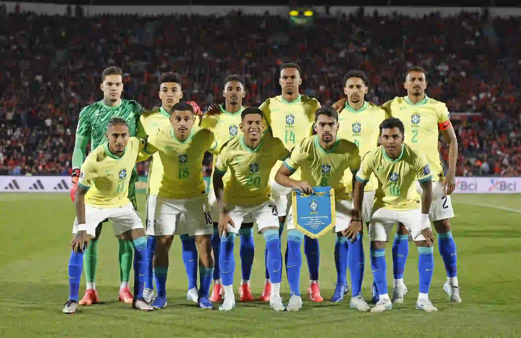 Seleção Brasileira que encarou e venceu o Chile. Tofo: Rafael Ribeiro/CBF