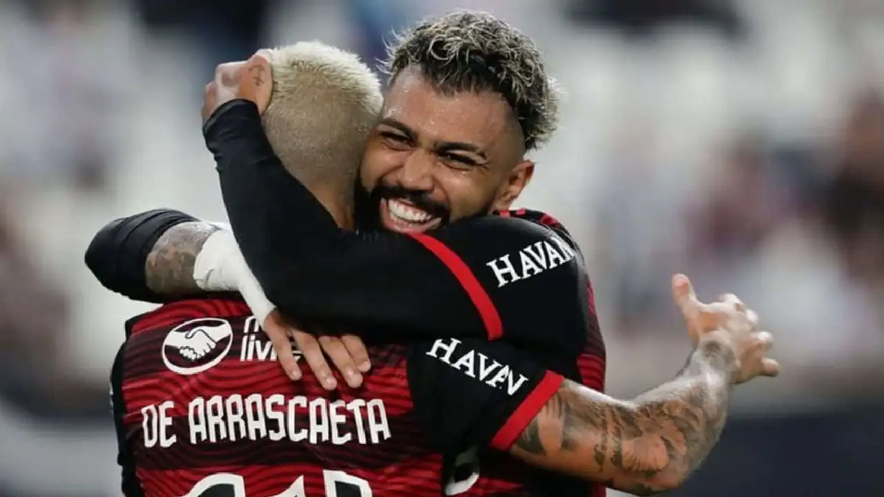  Arrascaeta elogia Gabigol e destaca gols decisivos do atacante para o Flamengo - foto: reprodução