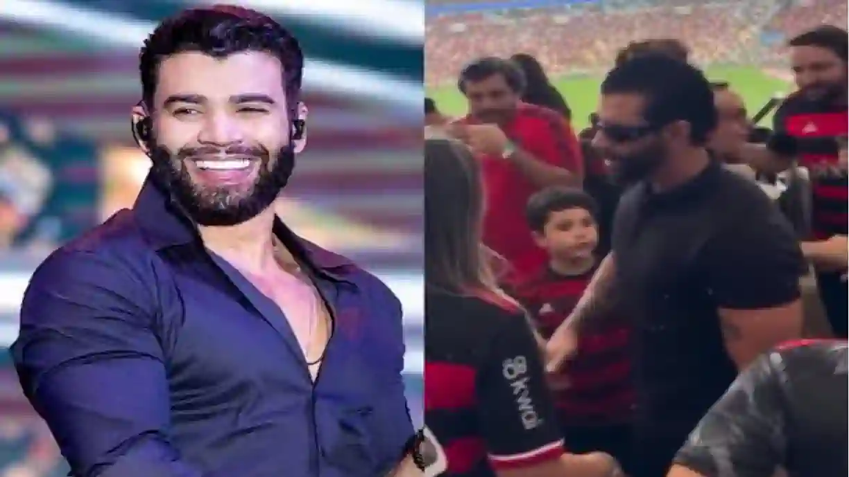 Gustavo Lima é flagrado no Maracanã assistindo Flamengo x Atlético-MG