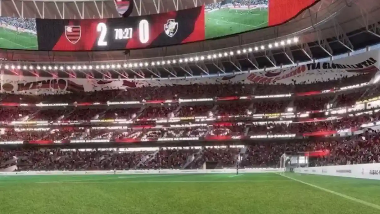 Flamengo provoca Vasco em vídeo do novo estádio (Foto: Reprodução)