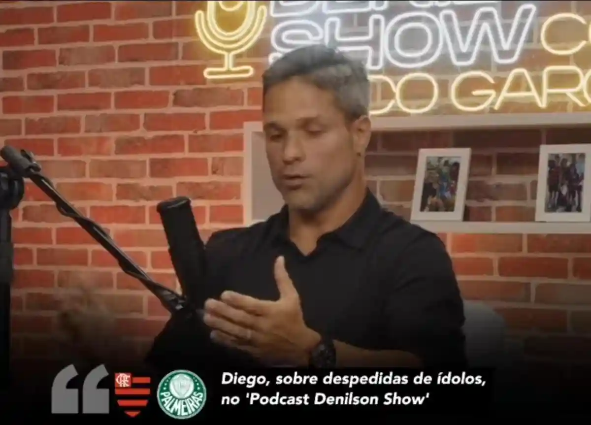 Diego Ribas comenta despedida de Gabigol do Flamengo - Foto: Reprodução/Podcast Denilson Show