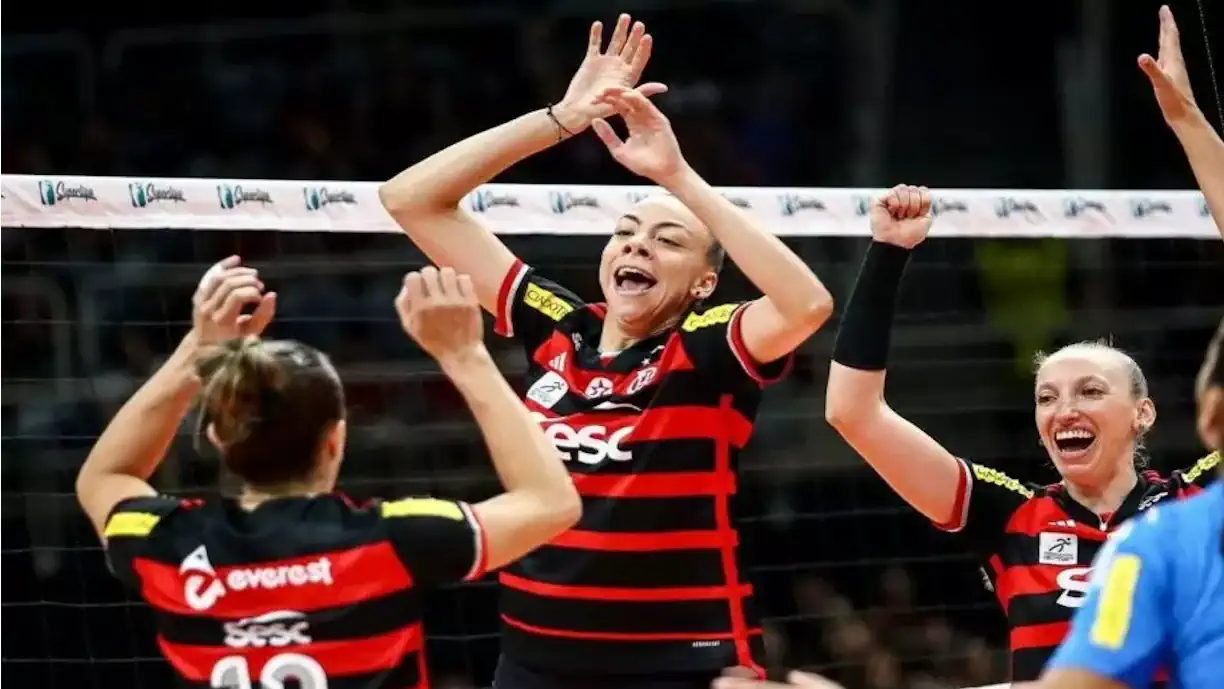 Flamengo volta a vencer na Superliga Feminina de vôlei (Reprodução/ Flamengo)