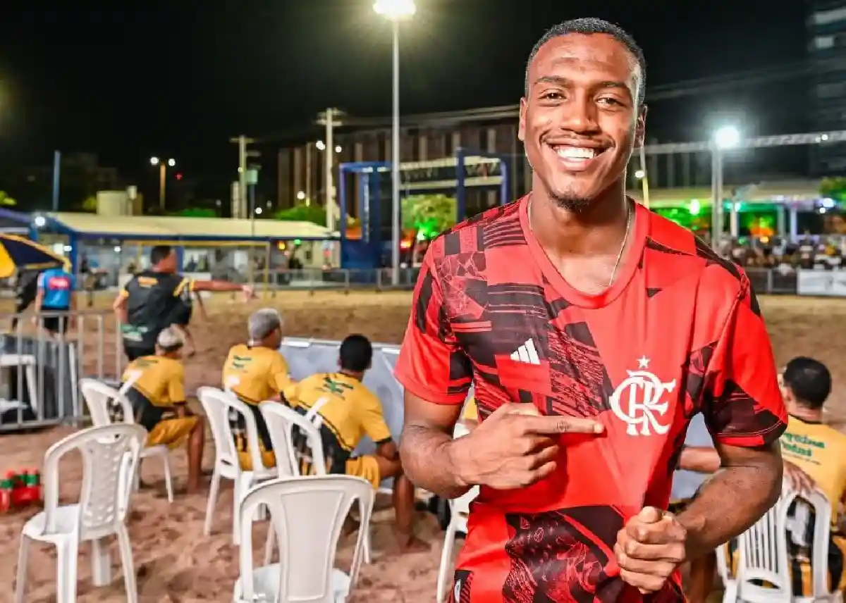 Guilherme Martins é um dos craques do Flamengo no beach soccer (Foto: Jansen Lube/PMV)