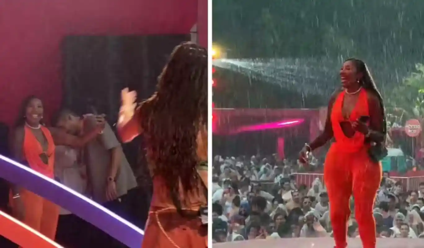 Ludmilla canta com a mãe debaixo de forte chuva (Reprodução/ Instagram)