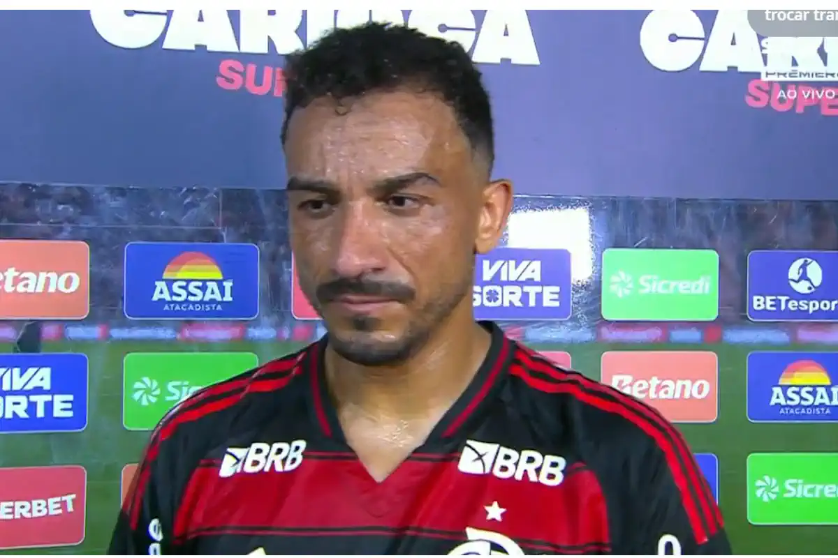 Danilo pouco trabalhou durante a partida, mas foi fundamental para dar confiança aos jovens que estavam em campo pelo Fla. Foto: Reprodução