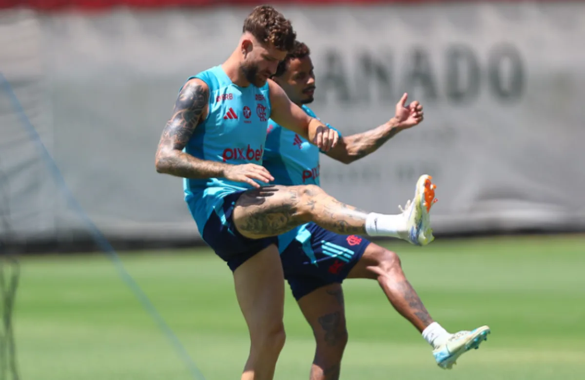 Jogadores do Flamengo treinam visando a semifinal do Campeonato Carioca contra o Vasco, buscando mais um título estadual. ( Foto/Flamengo )