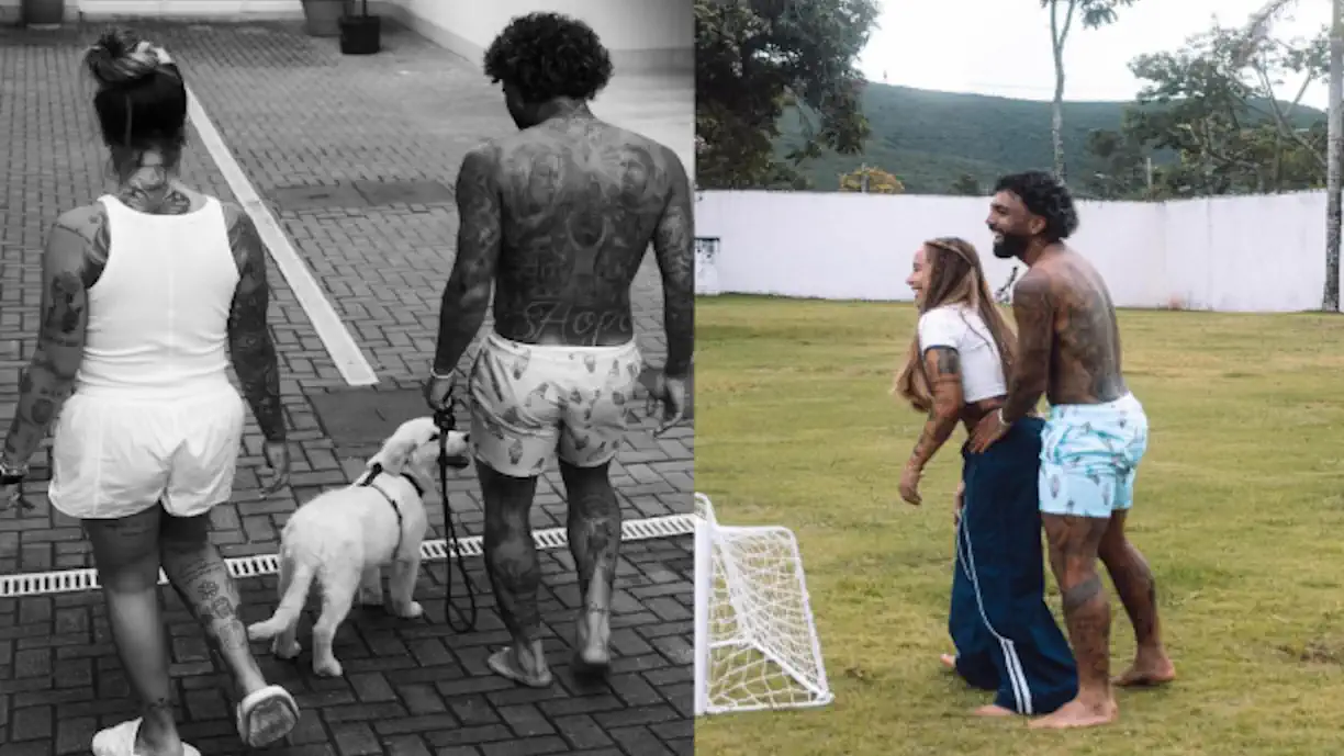 Gabigol abre álbum de fotos românticas após reatar namoro com Rafaella Santos