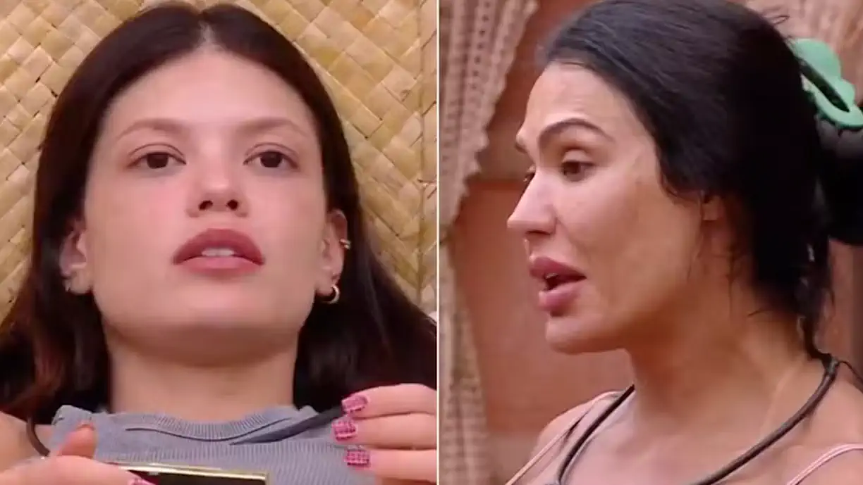 Gracyanne Barbosa scolds Vitória Strada after actress laughs at the Big Brother Brazil leader (Reproduction/TV Globo).