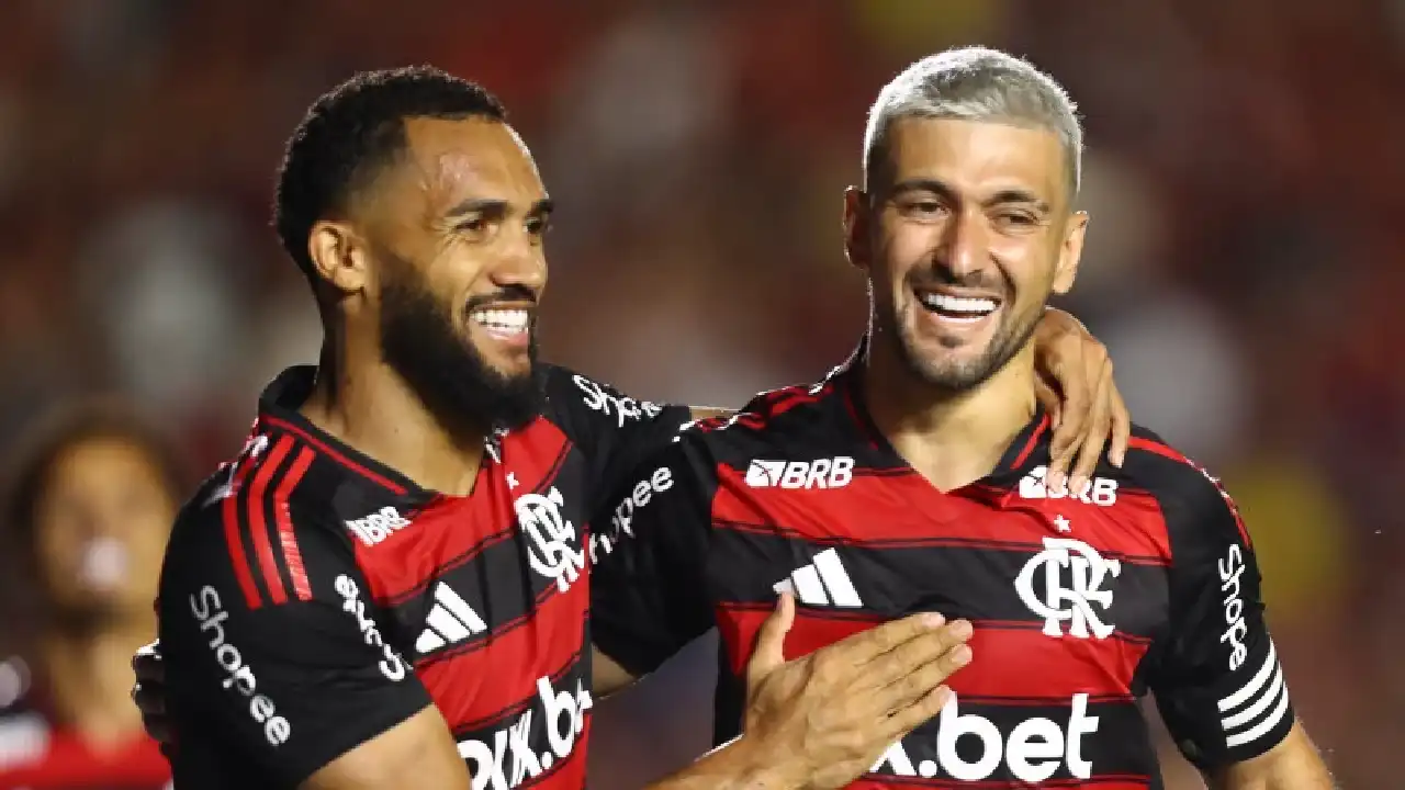 Juninho, atacante do Flamengo, foi o autor do segundo tento da equipe contra o Fluminense (Reprodução/ Flamengo)