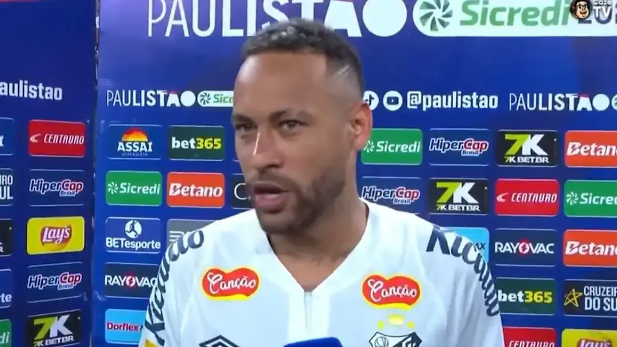 Neymar foi criticado por não ter atuado diante do Corinthians e ex-Flamengo defendeu o craque - Foto: Reprodução/CazéTV