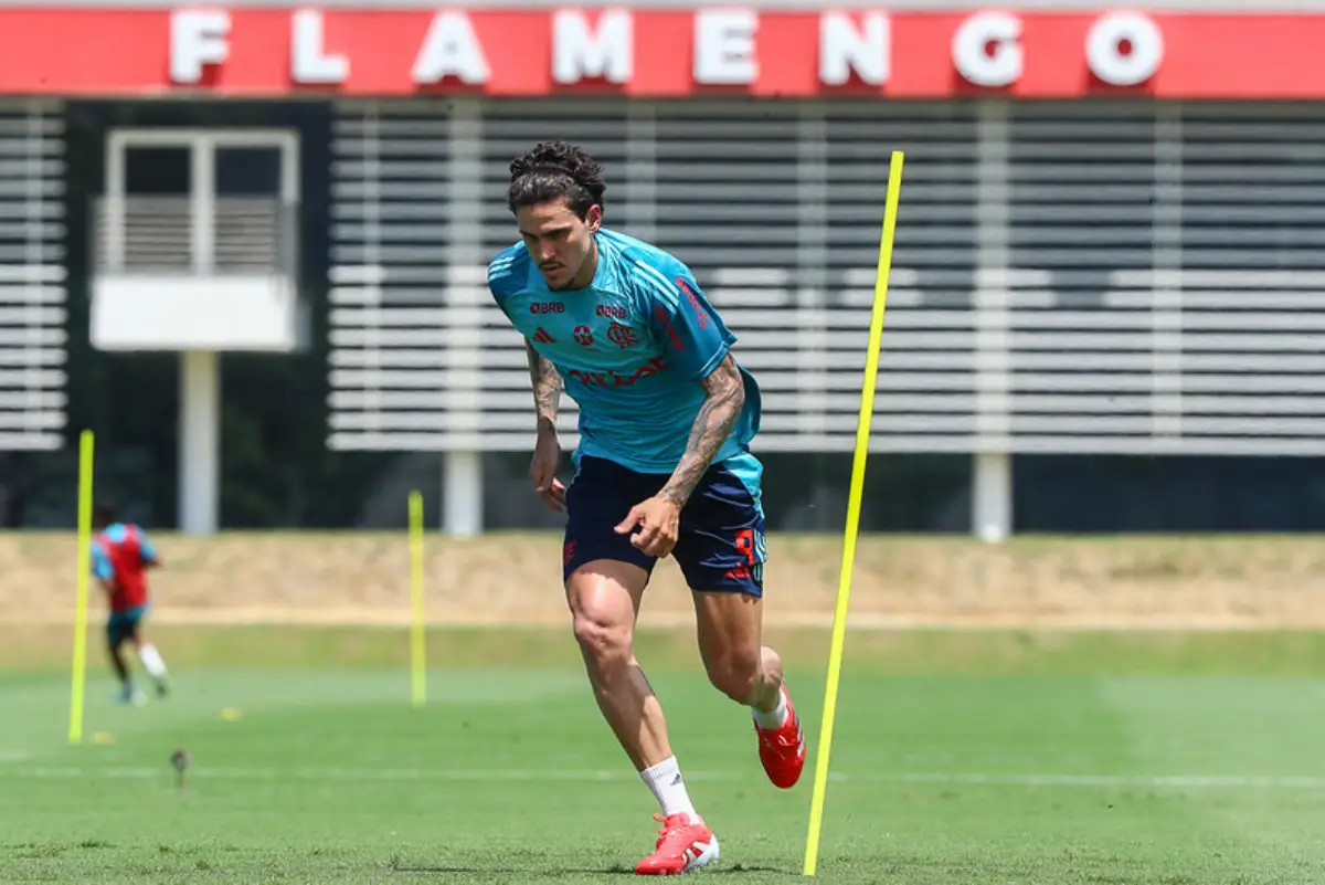 Pedro começa a fazer trabalhos de condicionamento físico visando a volta aos campos pelo Flamengo - Foto: Gilvan de Souza/Flamengo