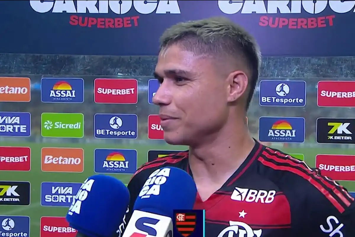 Luiz araújo foi o autor de um belo gol, o que deu a vitória ao time do Flamengo sobre o Vasco por 2x1. Foto: Divulgação/Sportv