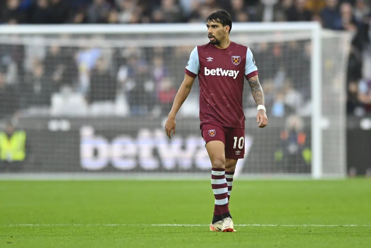 Paquetá, ex-Flamengo, volta a campo após inatividade devido a lesão no tornozelo que sofreu em treino do West Ham - Foto: Reprodução/X (Twitter)