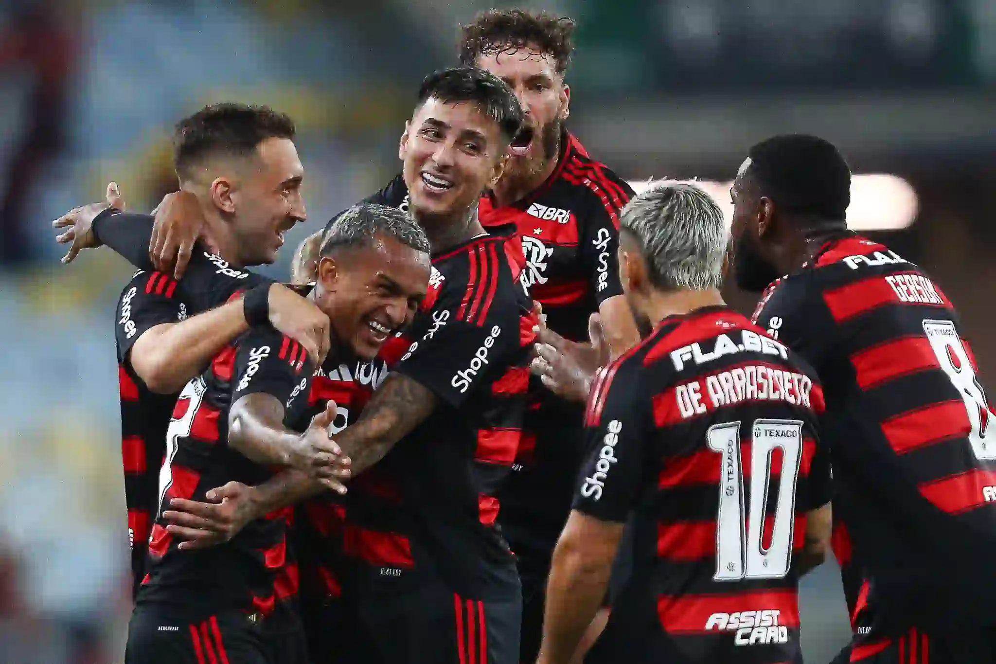 Wesley marcou seu terceiro gol com a camisa do Flamengo e o primeiro em uma final de campeonato. Foto: Gilvan de Souza/Flamengo